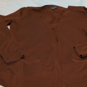 L.L. Bean Rust Merino Cardigan